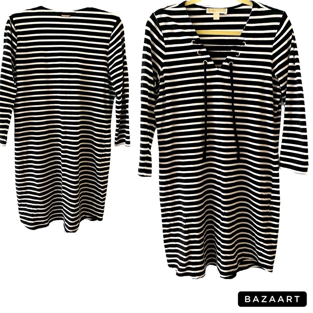 Michael Michael Kors T-shirt Sheath Dress, Mini, Sz S, Stretchy, Cotton​​, Geo - Picture 11 of 13